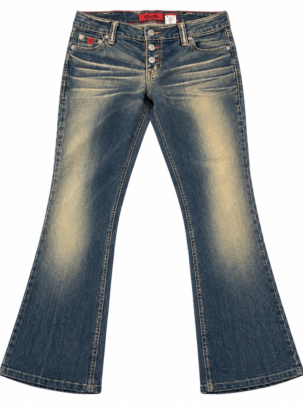Vintage BONGO Blue Straight Jeans Classic Denim Style size 32x36